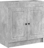 vidaXL Badkamer onder wastafel kast Betongrijs 78,5 x 37,5 x 81 cm