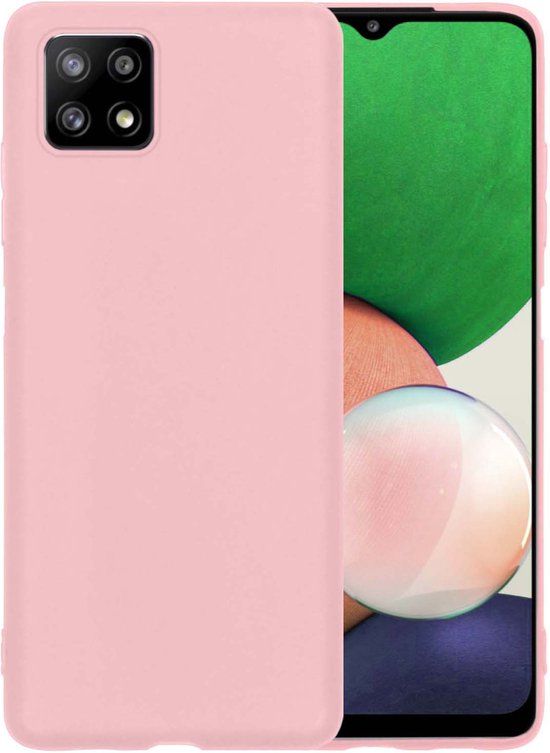 LUQ Hoesje Samsung Galaxy A22 4G - Siliconen Back Cover - Lichtroze
