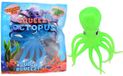 Johntoy Plakkerige octopus speelgoed in foliezakje multi kleuren.