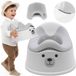 Sun Baby Potje - 18-36 maanden - Wit-Grijs + Sticker Beer