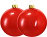 Décoration de Noël boule de Noël géante - 2x - 65 cm - rouge - gonflable