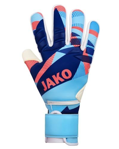 Jako River WRC Protection Keepershandschoenen Heren - Hemelsblauw / Koraal / Navy | Maat: 7