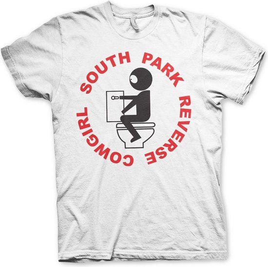 South Park Reverse Cowgirl Heren T-shirt - wit - S