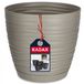 KADAX Pot de fleurs 13cm Gris Rond Plastique Jardinière avec soucoupe