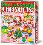 4M Knutselen - Giet En Verf - Kerstmis - Creatief Speelgoed - 6 Magneten - Hobbypakket - 5 Jaar