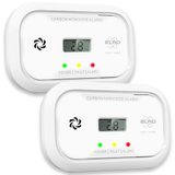 2-Pack ELRO 2-Pack FC5010 Koolmonoxidemelder met 10-jarige batterij en display - CO-melder voldoet aan Europese Norm EN50291