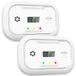 2-Pack ELRO 2-Pack FC5010 Koolmonoxidemelder met 10-jarige batterij en display - CO-melder voldoet aan Europese Norm EN50291