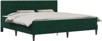 vidaXL Bedframe met matras Donkergroen 180 x 200 cm Fluweel