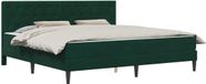 vidaXL Bedframe met matras Donkergroen 180 x 200 cm Fluweel