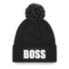 Bellatio Decorations Boss muts/beanie met pompon - onesize - zwart