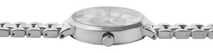 Akzent Montre femme blanc argent analogique nacre chiffres romains métal quartz montre bracelet