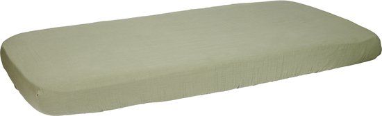 Little Dutch Ledikant hoeslaken - Groen - Biologisch katoen - 60x120 cm