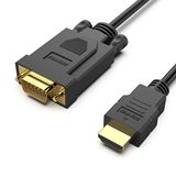 BENFEI HDMI naar VGA 0.9M kabel (mannelijk naar mannelijk) voor computer, desktop, laptop, pc, monitor, projector, HDTV, Chromebook, Raspberry Pi, Roku, Xbox en meer - Zwart