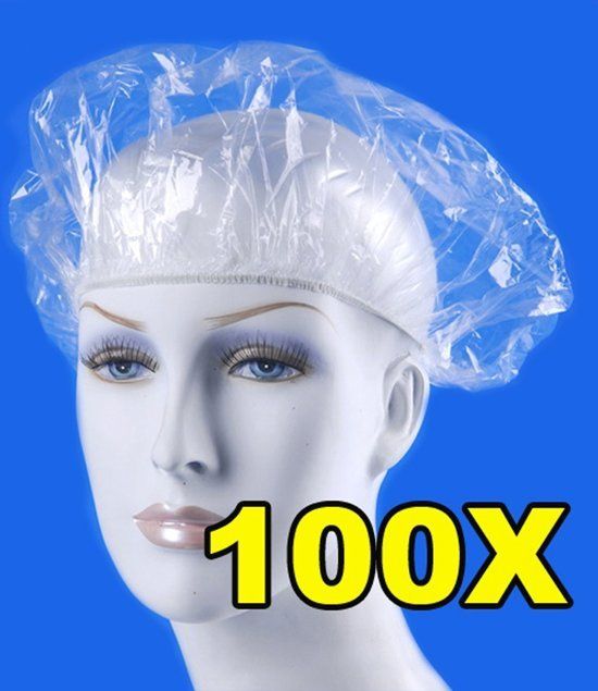 SVH Company Elastische Haarnetje - Wegwerp Douchemuts / Haarnet / Douchekapje - Shower Cap Haarwas Kap 100 X