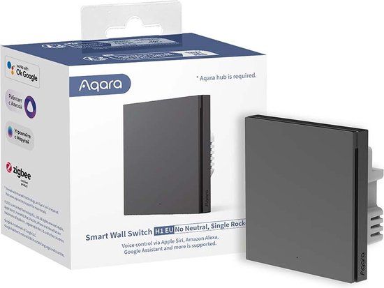 Aqara Smart Wall Switch H1 - Single Rocker - Grey