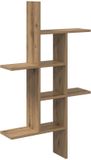 vidaXL Wandplank Artisanaal eiken 61 x 15 x 102 cm Bewerkt hout