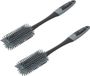 5five 2x Stuks afwasborstel ronde kop 35 cm van rubber - Flessenborstel - Afwassen - Schoonmaken