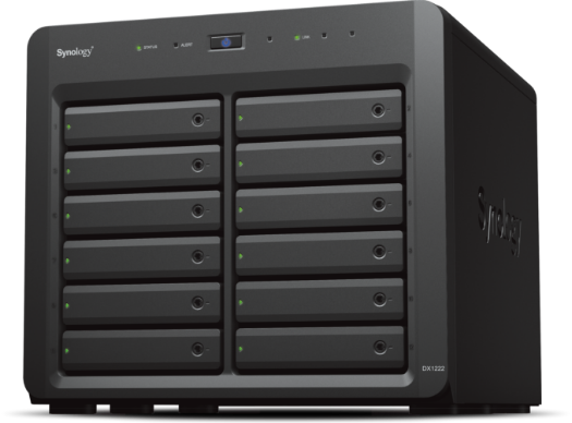 Synology DX1222 - Behuizing voor opslagstations - Zwart