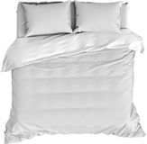 De Witte Lietaer Dekbedovertrek Katoen Satijn Olivia - Hotelmaat - 260 x 240 cm - Wit