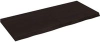 vidaXL Wastafelblad 140x60x(2-6) cm behandeld massief eikenhout donkerbruin