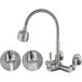 Houhence – Mitigeur de cuisine mural en acier inoxydable 304 – Rotatif 360° – Valve en céramique – Montage mural 12-18 cm – Économie d'eau 30 %