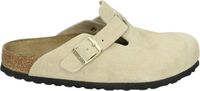 Birkenstock BOSTON BS SUEDE Dames Slippers Wit/Beige Maat 42