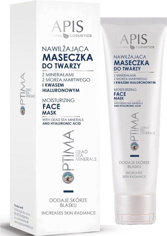 Apis Natural Cosmetics APIS OPTIMA Hydraterend Gezichtsmasker met Dode Zee Mineralen en Hyaluronzuur 100ml
