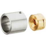 Häfele Support de tube d'armoire en acier inoxydable à visser sur la paroi latérale, 30 mm