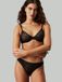 Calvin Klein dames Sheer Marquisette unlined demi bra - beugel BH - zwart