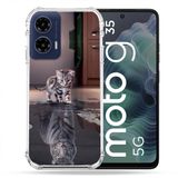 Cokitec Versterkte hoes voor Motorola G35 5G Animal Cat Reflet