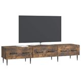 vidaXL TV-kast met lade Gerookt eiken 147 x 34,5 x 30 cm Bewerkt hout