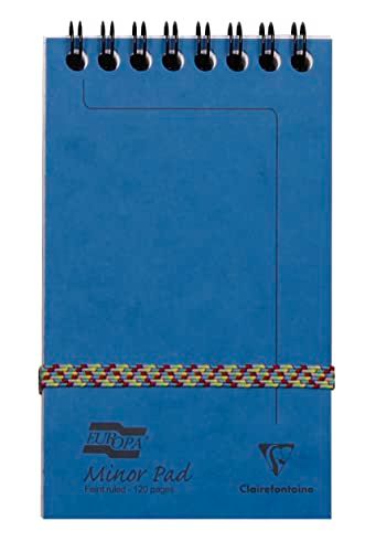 Clairefontaine Spirale in-Kop Blok Minor Pad Europa Blauw - 7,6x12,2 cm