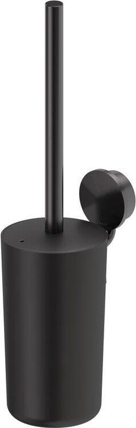 Geesa Opal Toiletborstel met Toiletborstelhouder - Zwart Metaal Geborsteld