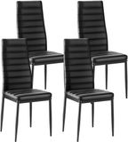 Vevor Moderne Eetkamerstoel (4 Stuks) Zwart