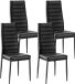 Vevor Moderne Eetkamerstoel (4 Stuks) Zwart