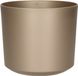 Prosperplast Plantenpot/bloempot Babylon - kunststof - buiten/binnen - titanium grijs - D12 x H12 cm