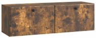 Support mural meuble TV 98 x 31 x 30 cm Chêne fumé Bois transformé
