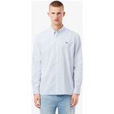 Lacoste Regular Fit Overhemd Wit/lichtblauw, Gestreept