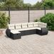Maison Exclusive - Ensemble de meubles de jardin 7 pièces avec canapé et coussins, noir, en polyrotin