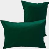 Kussensloop, kussensloop, decokussen, 2 stuks, 100% katoen, collectie concept, kleur en grootte naar keuze (kussensloop set van 2-50x30cm, dennengroen)