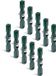Alberts 10x matconnector voorgemonteerde schroef M8x30, antraciet, thermisch verzinkt of groen