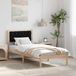 vidaXL Bedframe met hoofdeinde Zwart 80 x 200 cm Massief grenenhout