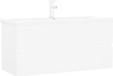 vidaXL Armoire de salle de bain avec lavabo intégré, panneau de particules, blanc