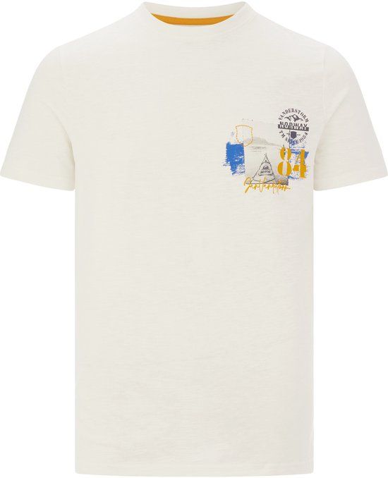 Jan Vanderstorm heren T-shirt - 64/66 - wit - Plus Size