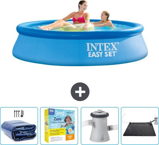 Intex Easy Set Zwembad - 244 x 61 cm - Rond - Blauw - Compleet met accessoires