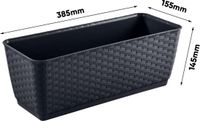 Prosperplast Balkonpot Ratolla Umbra 49x16x17,5cm Donkerbruin Kunststof