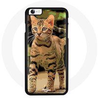 Maniacase Hoesje voor iPhone 6 Kat Bengaal beige