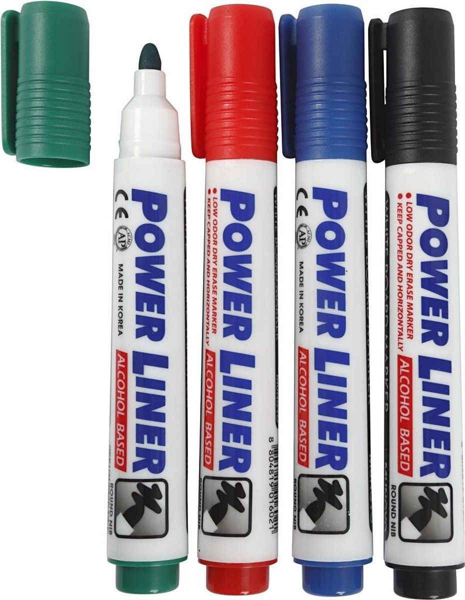 creotime whiteboardstiften 4 mm 4 stuks