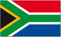 Merkloos / Sans marque Bingham Schiedam Bv Luxe vlag Zuid Afrika met wapen - 100 x 150 cm - polyester - met ringen - landen