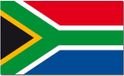 Merkloos / Sans marque Bingham Schiedam Bv Luxe vlag Zuid Afrika met wapen - 100 x 150 cm - polyester - met ringen - landen